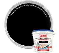 Kingfisher Weatherflex Masonry Paint 5L | Waterproof & Non-Toxic Outdoor Paint for Brick, Stone, Concrete and More | Ultra-Flexible, Crack Resistant & Breathable for Extreme Weather | Raven Black