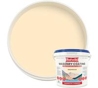 Kingfisher Weatherflex Masonry Paint 5L | Waterproof & Non-Toxic Outdoor Paint for Brick, Stone, Concrete and More | Ultra-Flexible, Crack Resistant & Breathable for Extreme Weather | Magnolia