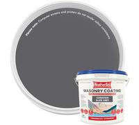 Kingfisher Weatherflex Masonry Paint 5L | Waterproof & Non-Toxic Outdoor Paint for Brick, Stone, Concrete | Ultra-Flexible, Crack Resistant & Breathable for Extreme Weather | Coniston Slate Grey