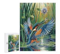 Kingfisher500 Piece Jigsaw Puzzles Adults Children Pet Bird Jigsaws Office Break Relaxation Challenging Puzzle Colleagues Home Decor 500 PCS