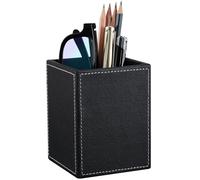KINGFOM™ Faux Leather Pen Pot (Black)
