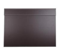 KINGFOM Large PU Leather Desk Mat Pad with File Paper Clip, 60 X 45 CM, Brown