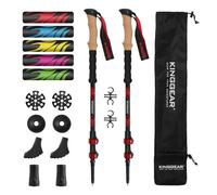 KINGGEAR High-Performance Lightweight Carbon Fiber Trekking Poles - Adjustable, Durable, Non-Slip, All-Terrain Hiking Equipment - Essential Outdoor Adventure and Mountaineering Gear