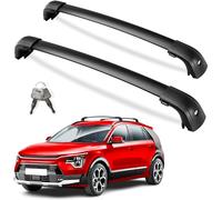 KINGGERI 220lbs Lockable Roof Rack Cross Bars Compatible with Kia NIRO 2023 2024 2025 with Flush Side Rails, Heavy Duty Aluminum Roof Rails Crossbars Rooftop Cargo Carrier Luggage Black