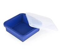 Kinggrand Kitchen 4 Cup Silicone Freezer Tray with Lid 1 Pack Silicone Soup Freezer Molds Easy Release Molds for Food Storage & Freeze Soup, Broth, Stew or Sauce