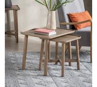 Queensbury Oak Nest of 2 Tables - Grey