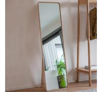kinghamia rectangular cheval mirror in oak frame