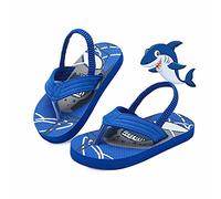 Kinghealth Children's Flip Flop Sandals with Straps for Summer and Beach, Shark, 10/10.5 UK Child