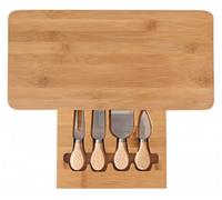 KINGHOFF KH-1567 CHEESE CUTTING AND SERVING BOARD WITH UTENSILS