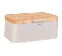 KINGHOFF KH-1928 STEEL BREAD BOX WITH BAMBOO LID