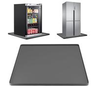 KINGHON Fridge Mat, 60 x 60 cm, Silicone Antibacterial Fridge Mats with Raised Edge, Reusable Drip Tray, Prevents Fridge Mat for Fridge, Washing Machine, Wine Cabinet