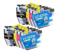 KINGJET LC422XL Ink Cartridges 8-Pack, Replacement for Brother LC422XL LC422 LC-422XLVAL Ink Multipack, Compatible with MFC-J5340DW MFC-J5345DW MFC-J5740DW MFC-J6540DW MFC-J6940DW Printer