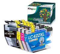KINGJET LC422XL Ink Cartridges Replacement for Brother LC422XL LC422 LC-422XLVAL Multipack Compatible with MFC-J5340DW MFC-J5345DW MFC-J5740DW MFC-J6540DW MFC-J6940DW Printer, 4 Pack