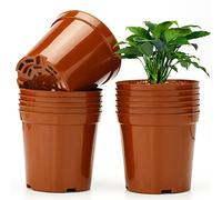 KINGLAKE 12Pcs 13.5cm Seed Starter Pots, Plastic Plant Pots with Drainage Holes, Sturdy Flower Nursery Pots for Potting Seedling, Cuttings, Succulents, Vegetables, Fruit, Herbs, Transplanting