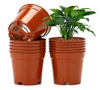 KINGLAKE 12Pcs 7.5cm Plastic Small Plant Pots for Growing Seeds Seedlings, Small Flower Pots Potting Pots with Drainage Holes, Seed Starter Plant Pots for Cuttings Cactus Succulents Vegetables Herbs