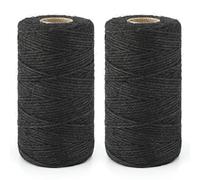 KINGLAKE 200m Black String Twine, 2mm Jute Garden Twine Craft String for Crafts, Gift wrapping,Gardening,Packing,Christmas Decoration