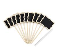 KINGLAKE 20Pcs Wooden Plant Labels with Marker Pen, Garden Plant Markers Mini Black Board Plant Tags for Herbs Seed Seedling Vegetables Flowers Potted Plants