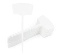 KINGLAKE 30 Pcs Outdoor Tall Plant Labels 36cm/14.1", Extra Large Waterproof Plastic Plant Tags, Super Thick T-Type Garden Markers for Vegetable, Flowers and Potted Plants (White)