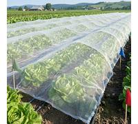 KINGLAKE 35gsm Thicken Insect Netting Mesh, 2x10m Fine Mesh Net Garden Plant Netting for Protecting Vegetables Fruits Flowers Crops, Fits Raised Beds Veg Patch Allotment Greenhouse Outdoor