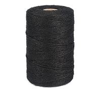 KINGLAKE Black String Twine, 200m 2mm Jute Garden Twine Craft String for Crafts, Gift wrapping,Gardening,Packing,Christmas Decoration