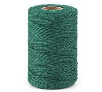 KINGLAKE Garden Twine String Green, 200m 2mm Jute Twine Craft Twine for Gift Wrapping, Gardening, Packing, Christmas Decoration