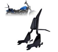 Kinglemc Adjustable One-Piece Holdfast Sissy Bar Luggage Rack Passenger Backrest with Lock for Harley Davidson Fat Bob 114 FXFB and FXFBS Models 2018-2023(Gloss Black)