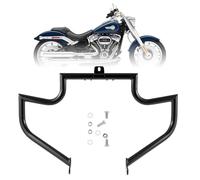 Kinglemc Crash Bar Engine Guard Highway Bar for Harley Davidson Softail FL Deluxe Fat Boy Slim Heritage Springer Classic Cross Bones 2000-2017 (Softail2000-2017-Ordinary Style-Gloss Black)