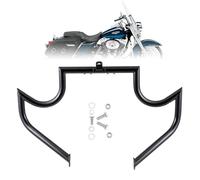 Kinglemc Crash Bar Engine Guard Highway Bar for Harley Davidson Touring Road King Street Glide Electra Glide CVO and Trike Models 97-08 (Mustache Black)