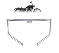 Kinglemc Crash Bar Engine Guard Highway Freeway Bar for Harley Softail Fat boy Fat Bob Heritage Low Rider Breakout Street Bob Deluxe (Chrome)