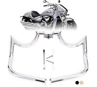 Kinglemc Mustache Engine Guard Highway Crash Bar for Suzuki Boulevard M109 M109R 06-2020 (Silver)