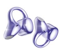 Kinglucky AirClip Open Ear Headphones Comfortable & Secure, Immersive Sound, 50H Battery, Bluetooth 5.4 Wireless Clip On Earbuds, Lightweight & Glasses Clip on Ear Buds Purple