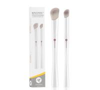 KINGMAS Angled Concealer Brush, Kabuki Mini Concealer Makeup Brush Under Eye Contour Brush for Liquid, Blending, Cream, Powder, Blush Buffing Stippling Face Makeup Tools White (270/370)