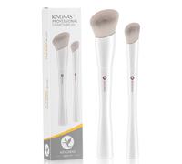 KINGMAS Angled Foundation Brush Concealer Brush, Kabuki Under Eye Contour Makeup Brush for Liquid, Blending, Cream, Powder, Blush Buffing Stippling Face Makeup Tools White (170/270)
