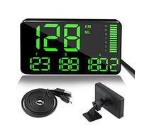 KingNeed Original Universal GPS Head Up Display Speedometer Odometer Car Digital Speed Display MPH Over Speeding Alarm Car Clock for All Vehicles C60/C60S/C80/C90 (C90)