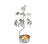 kingnero Rotary Candle Holder Spinning Candleholder Tea Light Candle Powered Carousel Small Gift (Horse)