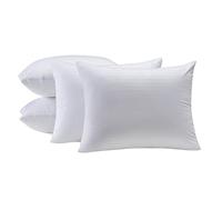 Kingnex 4 Pack Striped Waterproof Feather Proof Pillow Protectors Queen