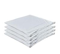 Kingnex 4 Pack Waterproof Down Feather Proof Pillow Protectors with Zipper 20x20 Zippered Pillow Covers for Square Throw Pillow