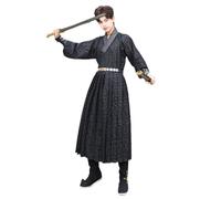 KINGNIUGUO Mens Hanfu Dress Chinese Traditional Ancient Han Costume Embroidered Stage Performance Outfit