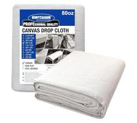 KingOrigin Grey White Canvas Drop Cloth 9x12feet for Painting, Painters Drop Cloth, Paint Tarp, Curtains, Canvas Sheet