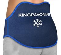 KingPavonini Extra Large Ice Pack for Back Pain Relief with Extension Strap, 2 Pack Reusable Lower Back Gel Ice Pack Wrap for Lumbar Surgery, Sciatica, Herniated Disc, Coccyx Pain, Cold/Hot Therapy