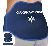 KingPavonini Extra Large Ice Pack for Back Pain Relief with Extension Strap, 2 Pack Reusable Lower Back Gel Ice Pack Wrap for Lumbar Surgery, Sciatica, Herniated Disc, Coccyx Pain, Cold/Hot Therapy
