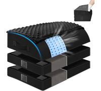 KingPavonini Foot Rest Under Desk for office, 3 Adjustable Heights, Gel Memory Foam Foot Stool with Feet Warm Pocket for Back, Hip, Legs Discomfort Relief, Ergonomic Footrest for Office & Gaming Chair