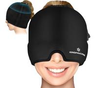 KingPavonini Gel Ice Migraine Relief Cap, Adjustable Headache Relief Cap with Drawstring Fits All Heads, Reusable Cold Compression Migraine Cap for Tension, Stress, Sinus, Puffy Eyes, Hot/Cold Therapy