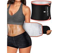 KingPavonini Waist Trimmer for Women & Mens Waist Trainer Sweat Belt Plus Size, Upgraded, Orange, Medium : 8'' width × 38'' length