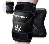 KingPavonini XXL Around Entire Knee Ice Pack Wrap After Surgery, Reusable Gel Large Ice Pack for Knee Injuries, Pain Relief, Swelling, Knee Surgery, Sports Injuries, 2 Pack Black