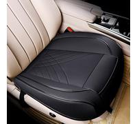 kingphenix Premium PU Car Seat Cover - Front Seat Protector Works with 95% of Vehicles - Padded, Anti-Slip, Full Wrapping Edge - (Dimensions: 21'' x 20.5'') - 1 Piece, Black