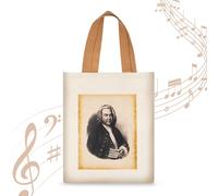 KingPoint Musician Tote Bag Piano Keys Handbag Composer Shoulder Shopping Bag Tote Bag for Music Lovers Gift Bag