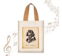 KingPoint Musician Tote Bag Piano Keys Handbag Composer Shoulder Shopping Bag Tote Bag for Music Lovers Gift Bag
