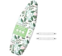 KINGRACK Ironing Board Cover,7mm Padding,100% Cotton,Fits 134×45cm,Green