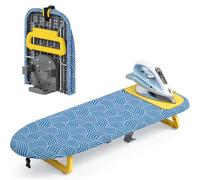 KINGRACK Tabletop Ironing Board, Small Ironing Board with Iron Holder, Foldable Mini Iron Board, Easy Storage for Travel & Dorm, 12x32 Blue